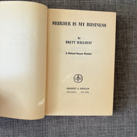 Murder Is My Business Brett Halliday 1946 Vintage Hardcover 2nd Edition READ - Picture 7 of 14